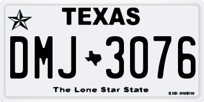 TX license plate DMJ3076