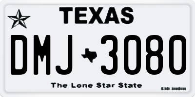 TX license plate DMJ3080
