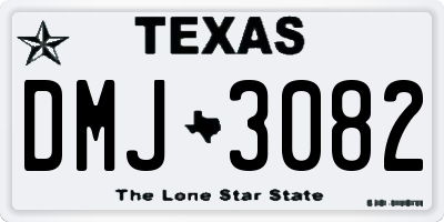 TX license plate DMJ3082