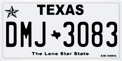 TX license plate DMJ3083