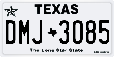 TX license plate DMJ3085