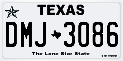 TX license plate DMJ3086