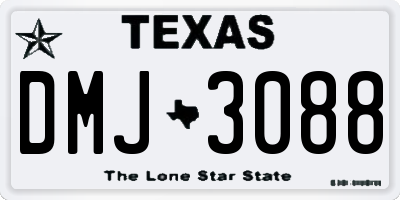 TX license plate DMJ3088