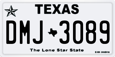 TX license plate DMJ3089