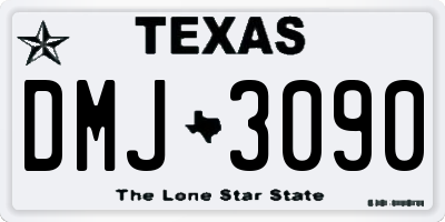 TX license plate DMJ3090