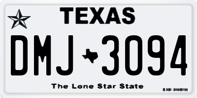 TX license plate DMJ3094