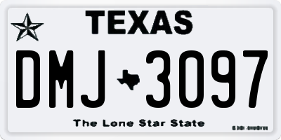 TX license plate DMJ3097