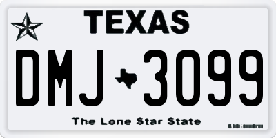 TX license plate DMJ3099