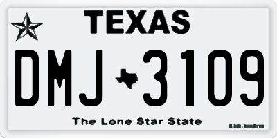 TX license plate DMJ3109