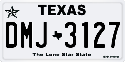 TX license plate DMJ3127