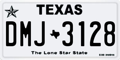 TX license plate DMJ3128