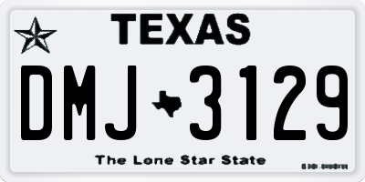 TX license plate DMJ3129