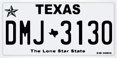 TX license plate DMJ3130