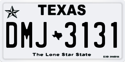 TX license plate DMJ3131