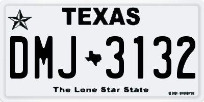 TX license plate DMJ3132