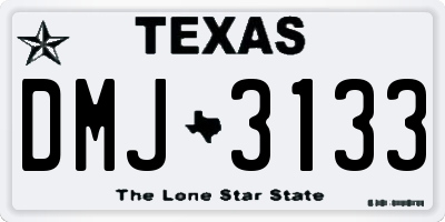 TX license plate DMJ3133