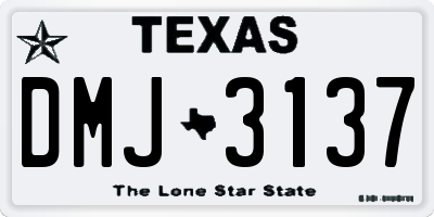 TX license plate DMJ3137
