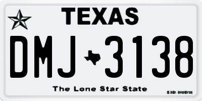 TX license plate DMJ3138