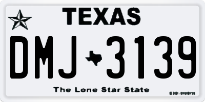 TX license plate DMJ3139