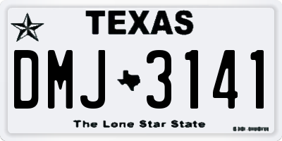 TX license plate DMJ3141