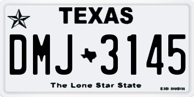 TX license plate DMJ3145