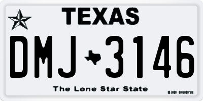TX license plate DMJ3146