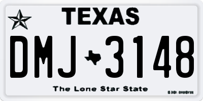 TX license plate DMJ3148