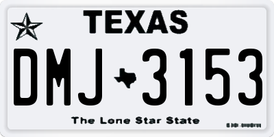 TX license plate DMJ3153