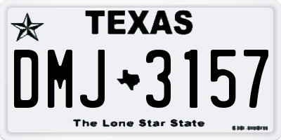 TX license plate DMJ3157