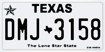 TX license plate DMJ3158