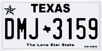 TX license plate DMJ3159