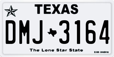 TX license plate DMJ3164