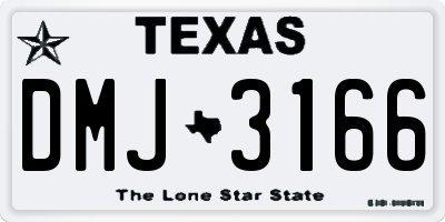 TX license plate DMJ3166