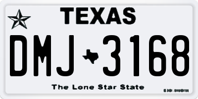 TX license plate DMJ3168