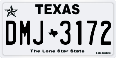 TX license plate DMJ3172