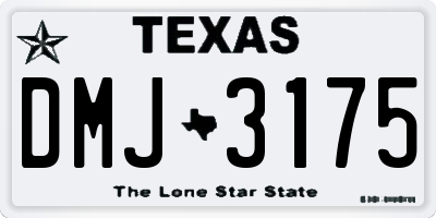 TX license plate DMJ3175