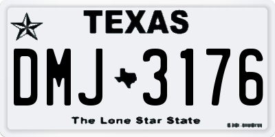 TX license plate DMJ3176