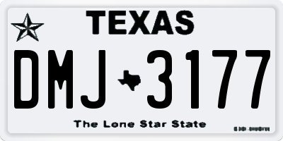 TX license plate DMJ3177