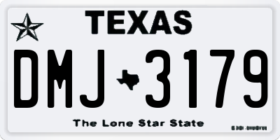 TX license plate DMJ3179