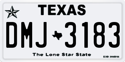 TX license plate DMJ3183