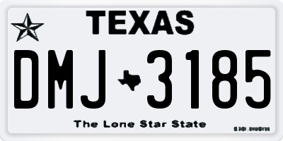 TX license plate DMJ3185