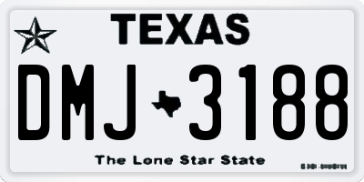 TX license plate DMJ3188