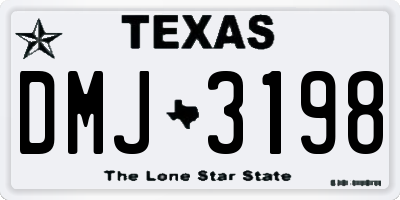 TX license plate DMJ3198