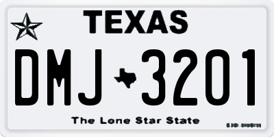 TX license plate DMJ3201