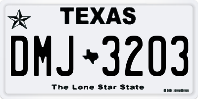 TX license plate DMJ3203