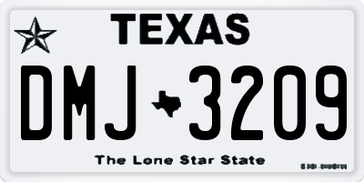 TX license plate DMJ3209