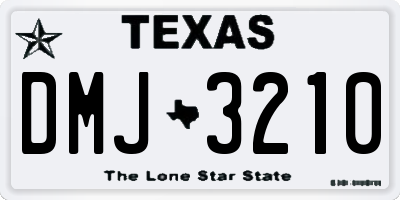 TX license plate DMJ3210