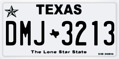 TX license plate DMJ3213