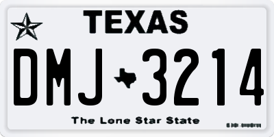 TX license plate DMJ3214