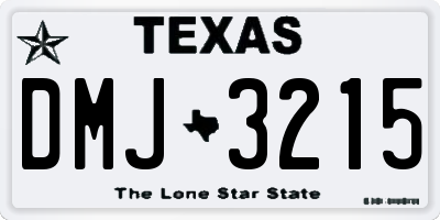 TX license plate DMJ3215
